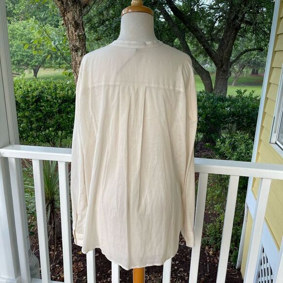 James Perse Cotton Gauze Pullover - Picture 2 of 5